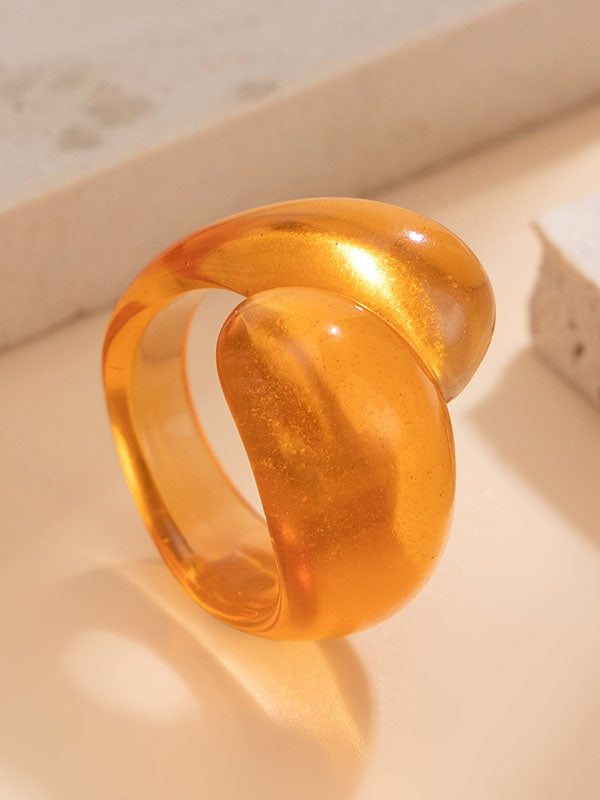 Bague géométrique couleur unie
