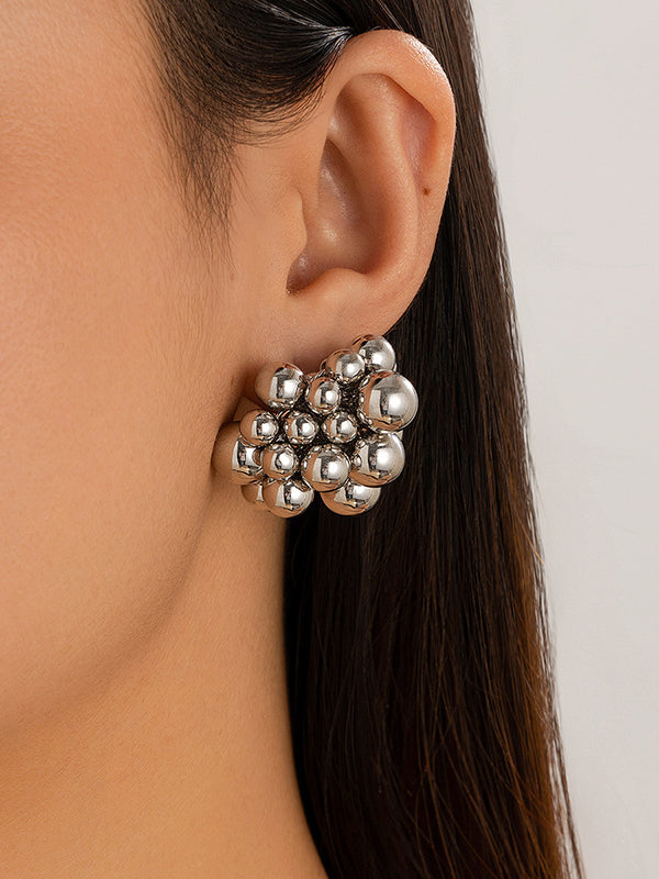 Boucles d'oreilles géométriques couleur unie