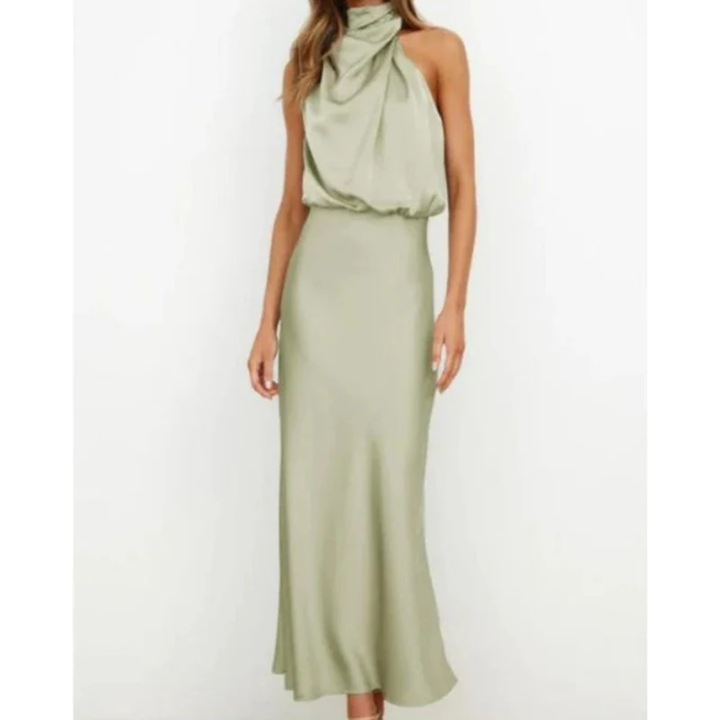 Alina | Robe de soirée midi à dos nu pour femmes
