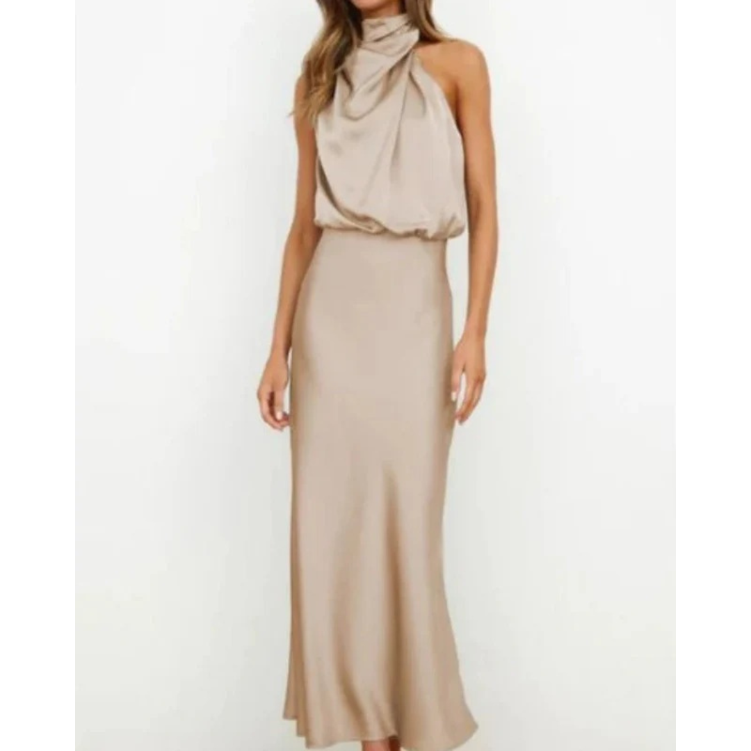 Alina | Robe de soirée midi à dos nu pour femmes