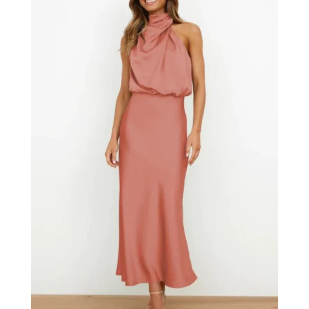 Alina | Robe de soirée midi à dos nu pour femmes