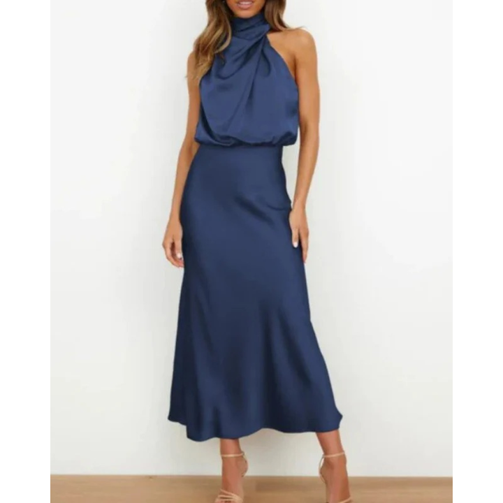 Alina | Robe de soirée midi à dos nu pour femmes