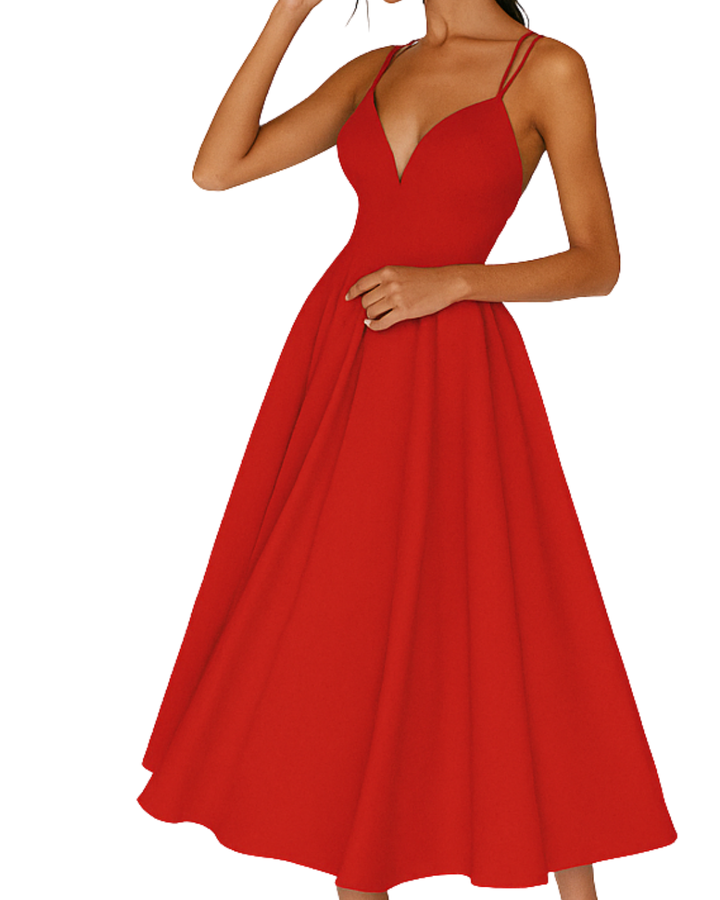 Amalia | Robe midi A-ligne pour les fêtes