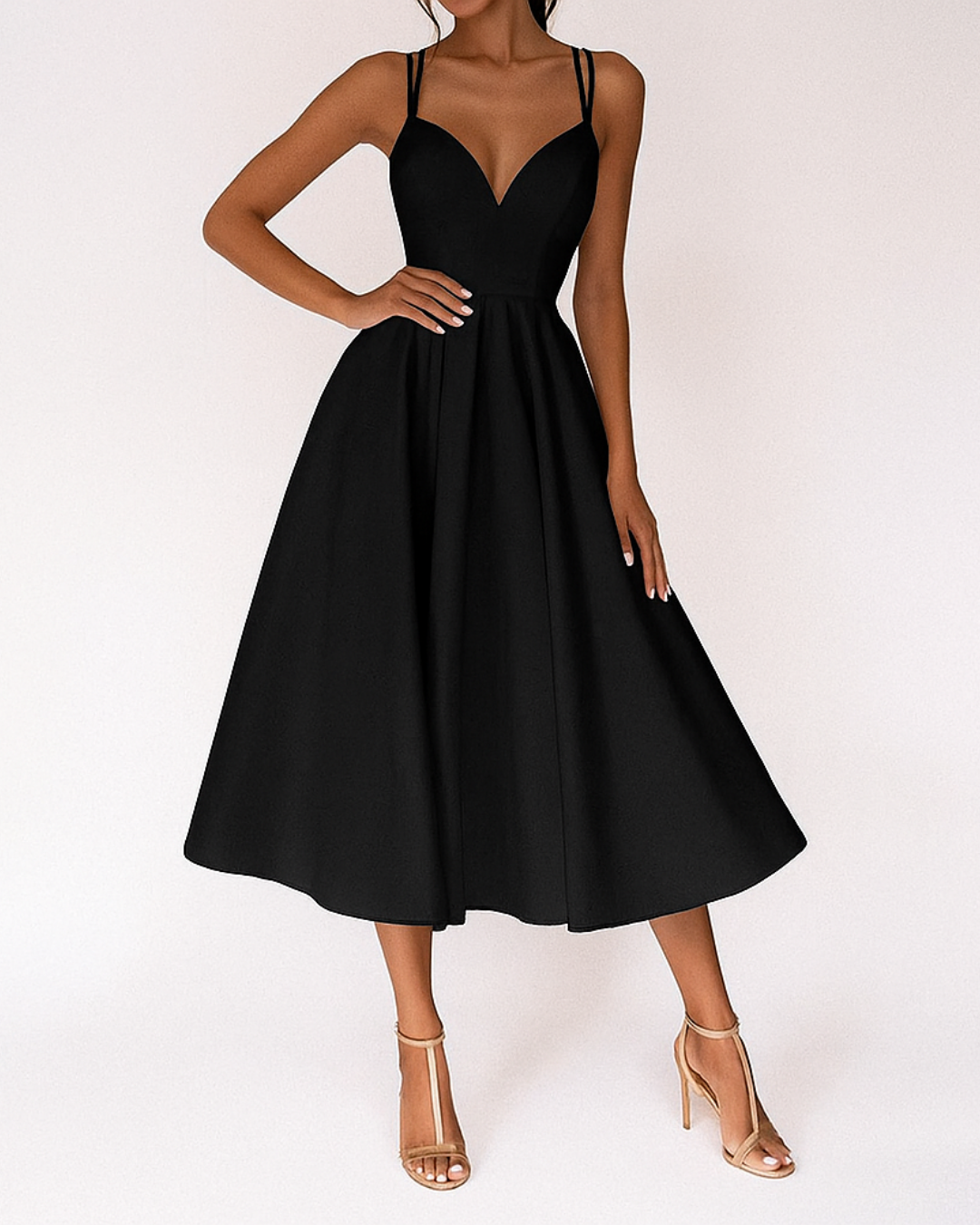 Amalia | Robe midi A-ligne pour les fêtes