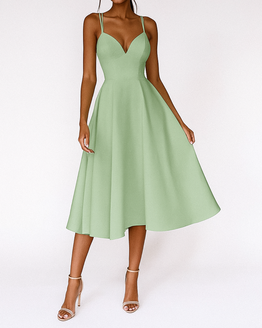 Amalia | Robe midi A-ligne pour les fêtes
