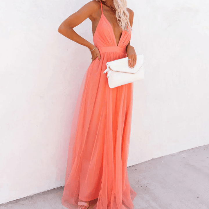 Amalia | Robe Maxi d'Été Femme Fluide Légère Élégante