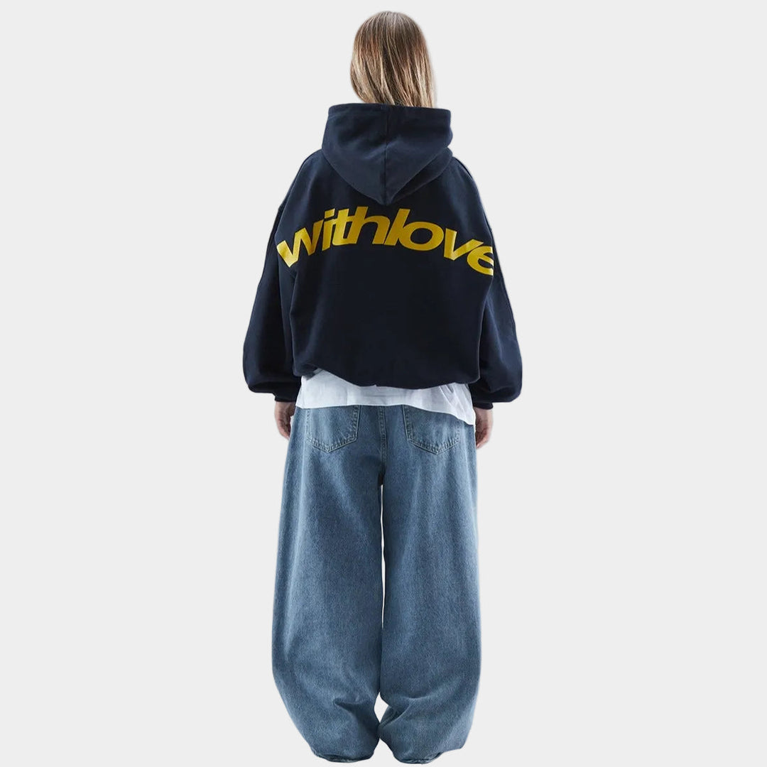 Angelika | Sweat à capuche oversized imprimé pour femmes
