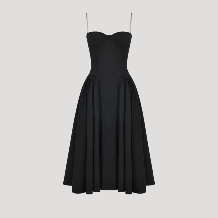 Annelie | Robe Midi Corset Femme avec Décolleté en Cœur