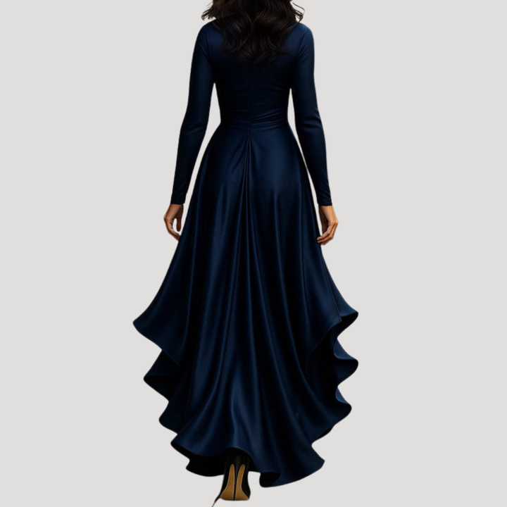 Anneliese | Robe portefeuille à manches longues avec volants