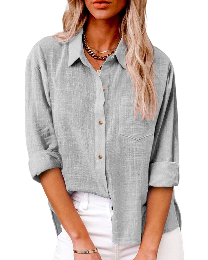 Annelis | Blouse Femme à Manches Longues avec Col