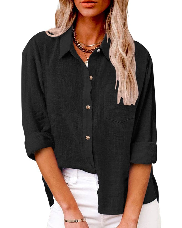 Annelis | Blouse Femme à Manches Longues avec Col