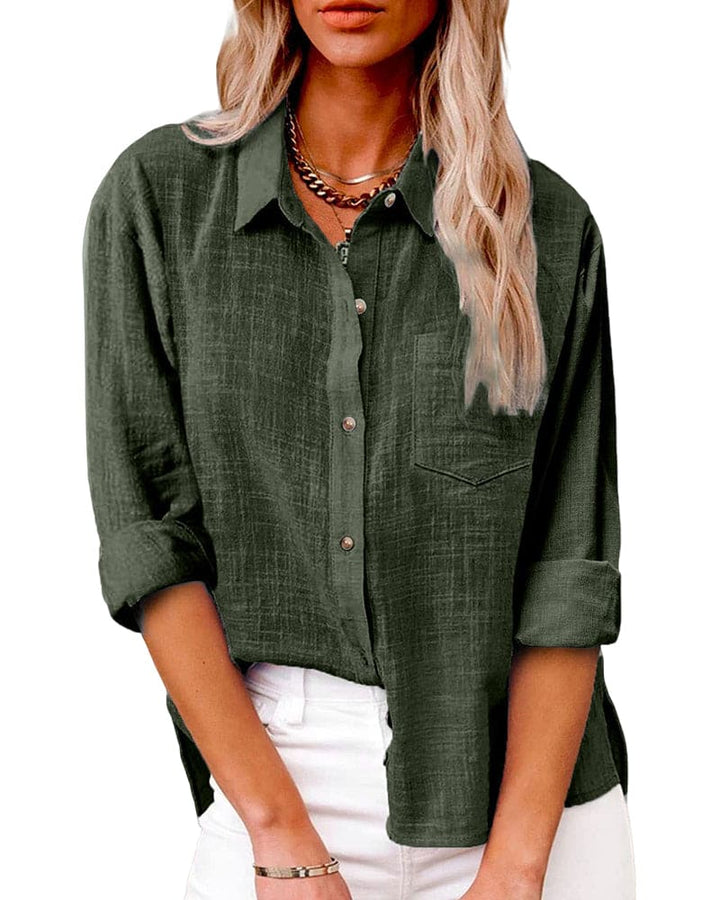 Annelis | Blouse Femme à Manches Longues avec Col