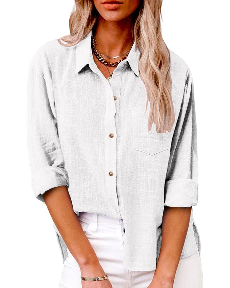Annelis | Blouse Femme à Manches Longues avec Col