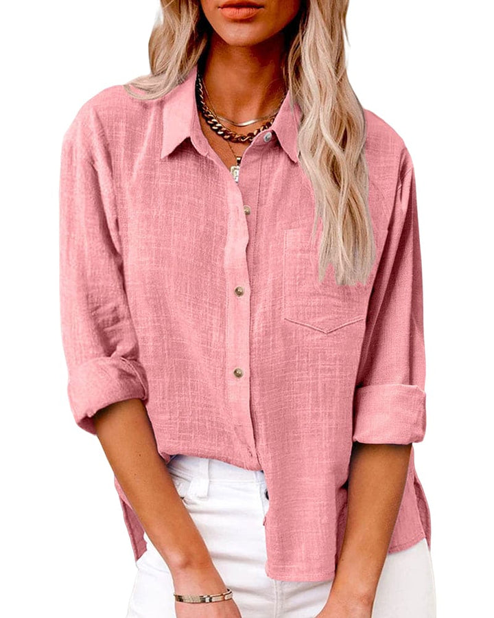 Annelis | Blouse Femme à Manches Longues avec Col