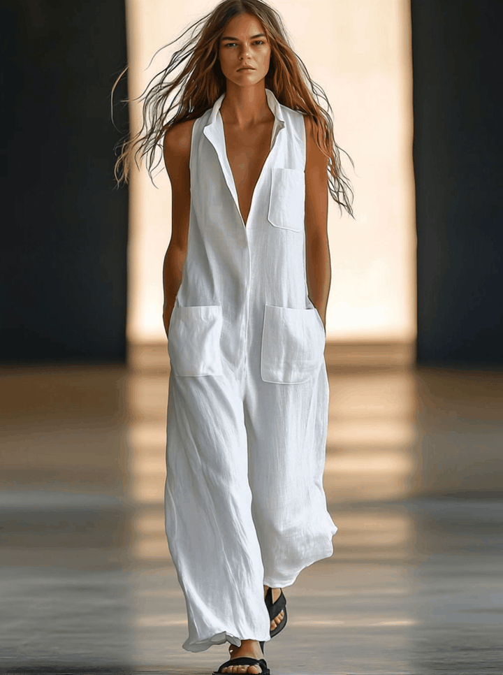 Annerose | Combinaison Sans Manches à Jambes Amples pour Femmes