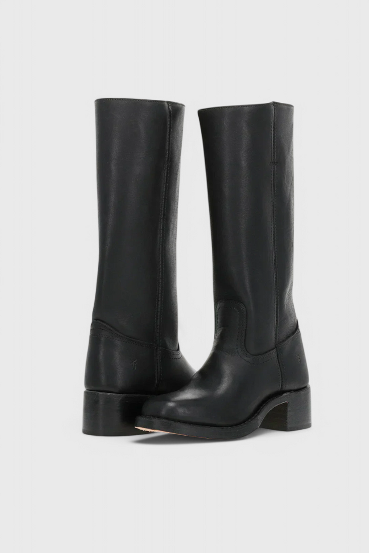 Annika | Bottes en cuir à talon bloc hauteur genou pour femmes