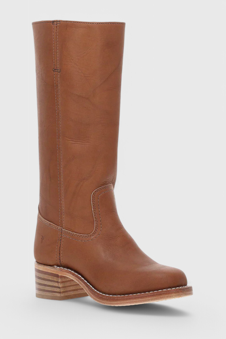 Annika | Bottes en cuir à talon bloc hauteur genou pour femmes