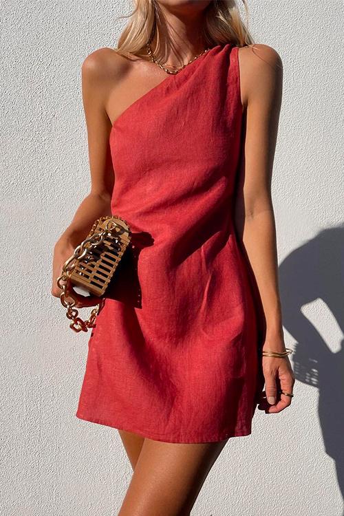 Annika | Robe Minijupe à Épaule Dénudée pour Femmes