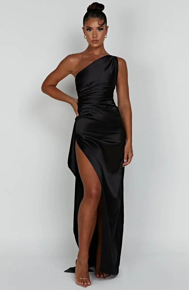 Emilia | Robe Maxi Élegante à Une Épaule pour Femmes