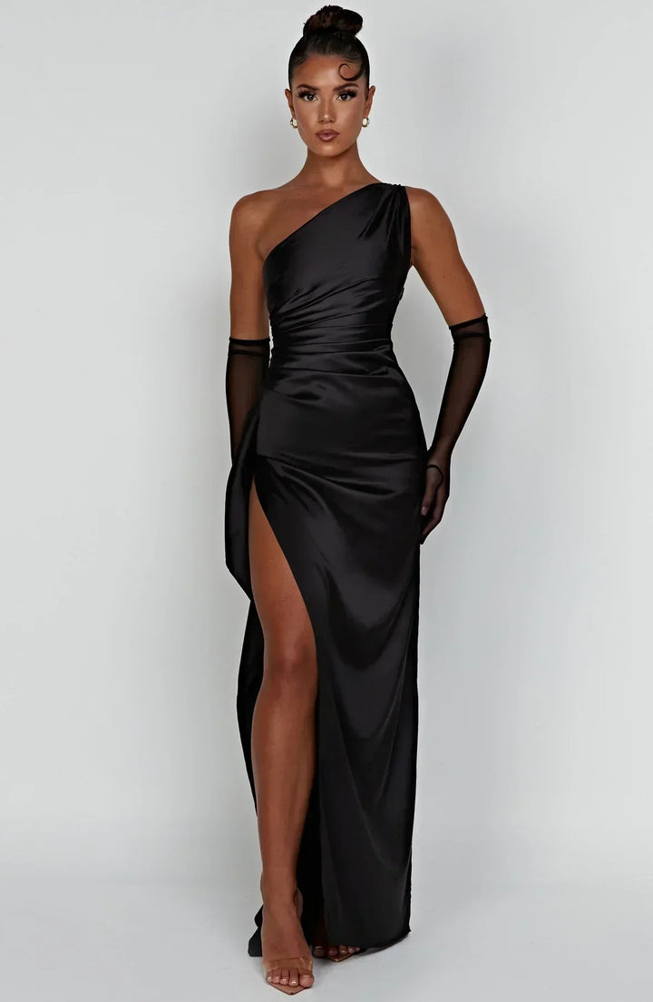 Emilia | Robe Maxi Élegante à Une Épaule pour Femmes