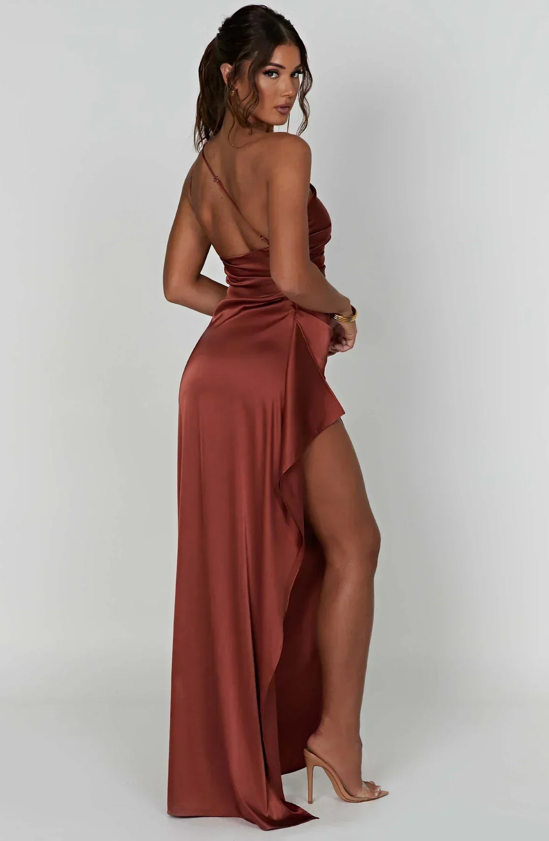 Emilia | Robe Maxi Élegante à Une Épaule pour Femmes