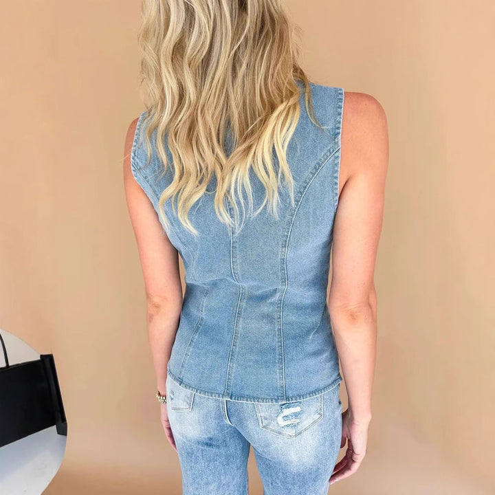 Camila | Gilet en jean sans manches pour femmes