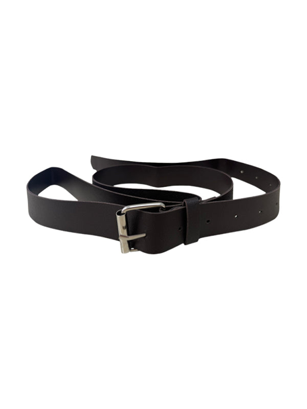 Ensemble deux pièces boutonné à manches longues, sans col, à jambes larges, avec ceinture – veste + haut + combinaison