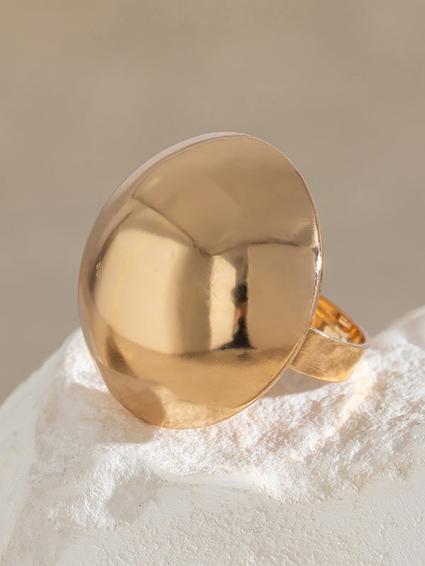 Bague géométrique brillante