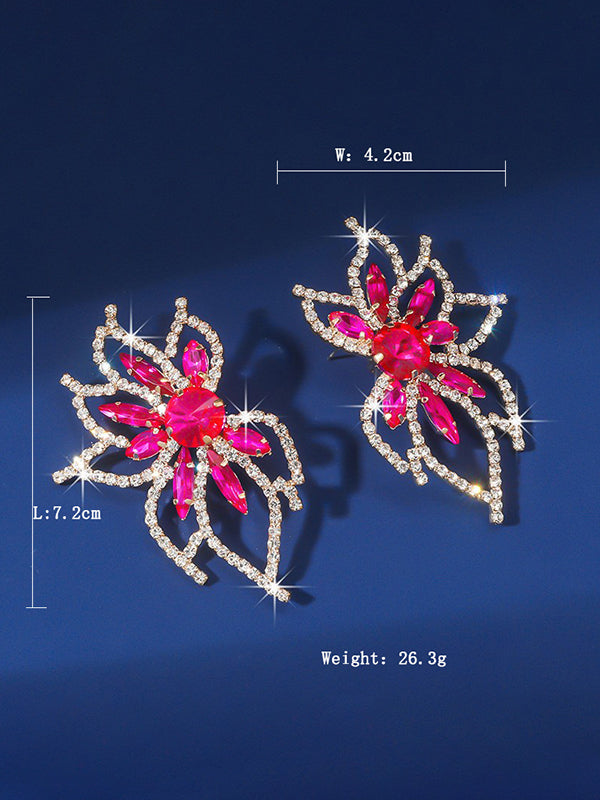 Boucles d'oreilles pendantes en forme de fleur