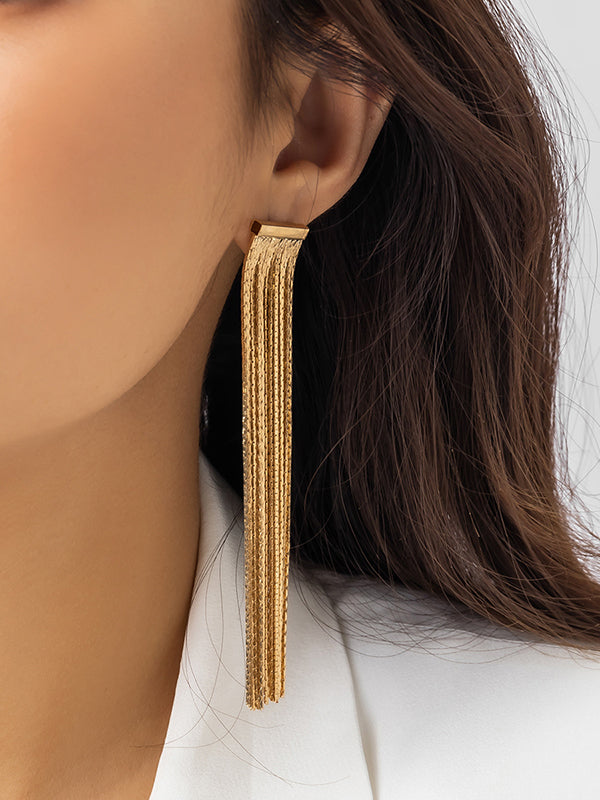 Boucles d'oreilles à pompons, couleur unie