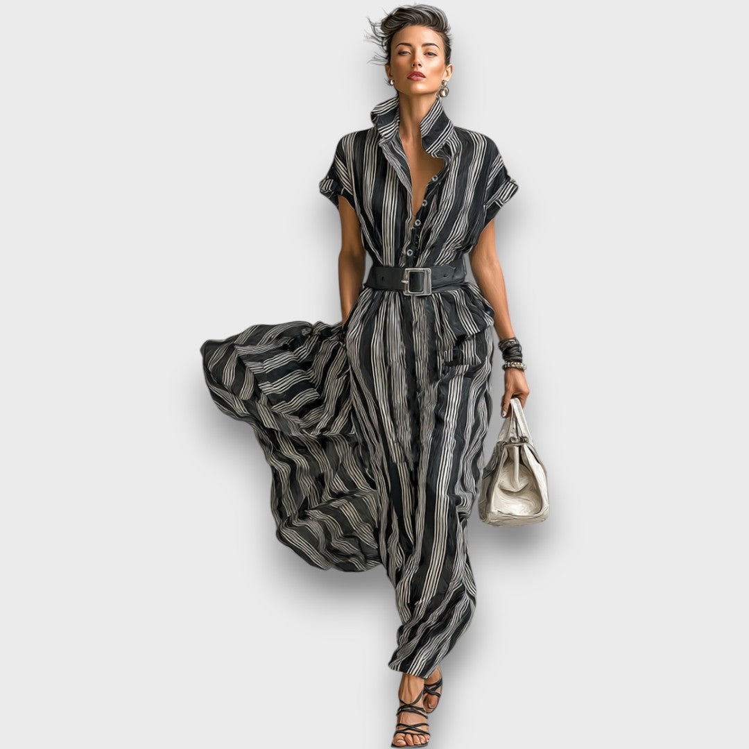 Sorella – Robe maxi rayée en chiffon