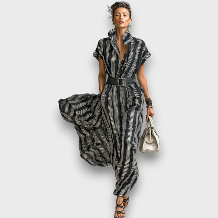 Sorella – Robe maxi rayée en chiffon