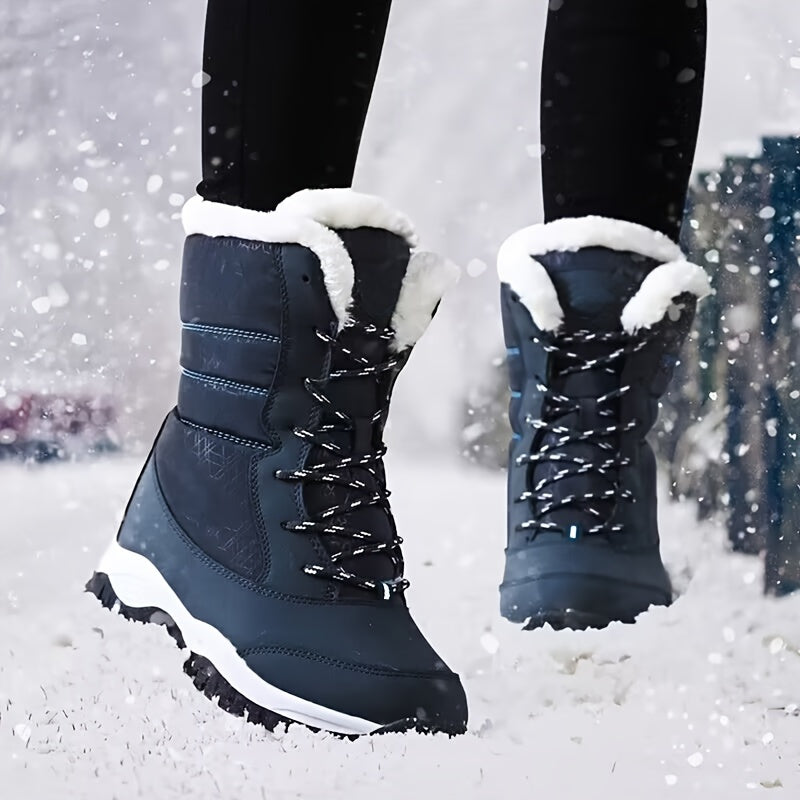 Bottes d'hiver pour femmes | Avec lacets et bout rond