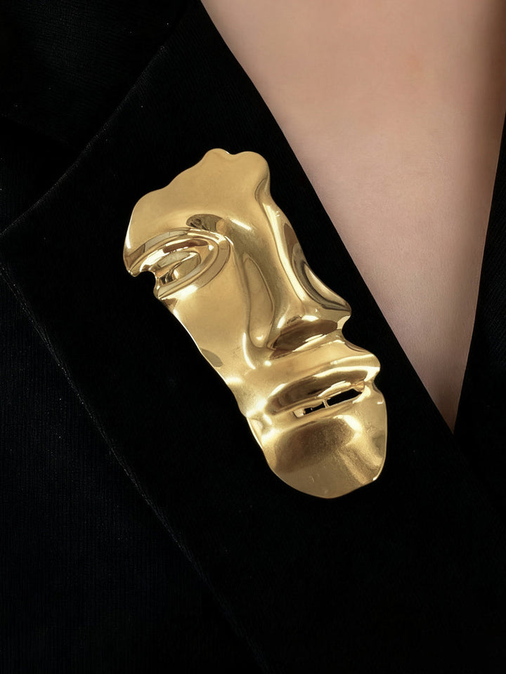 Broche géométrique couleur unie