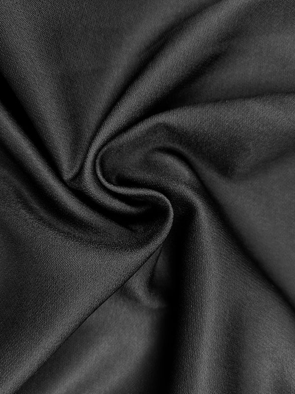 Vestes à manches longues amples asymétriques boutonnées à pois et col montant noué – Robes mi-longues à l'avoine et vêtements d'extérieur