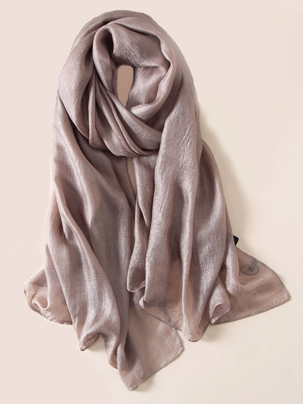 Écharpe chaude coupe portefeuille, anti-UV, couleur unie