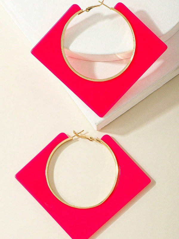 Boucles d'oreilles pendantes géométriques normcore