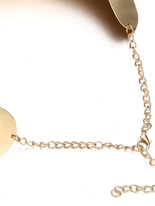 Ensemble trois pièces géométrique – collier + boucles d'oreilles + bracelet