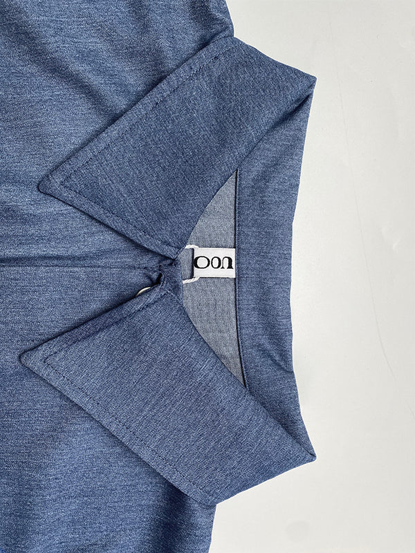 Combinaison à manches courtes, à taille nouée, à col en V, en jean, couleur unie
