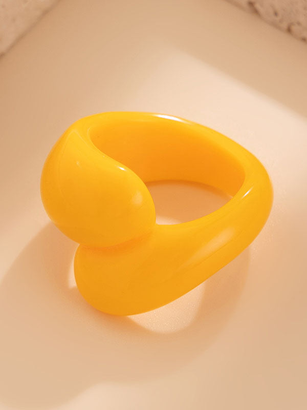 Bague géométrique couleur unie