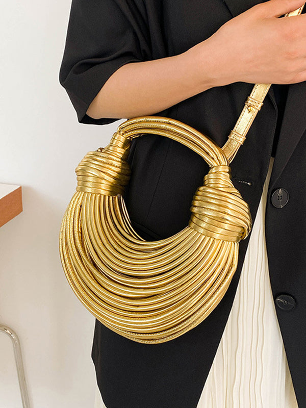 Sac à pompons, couleur unie