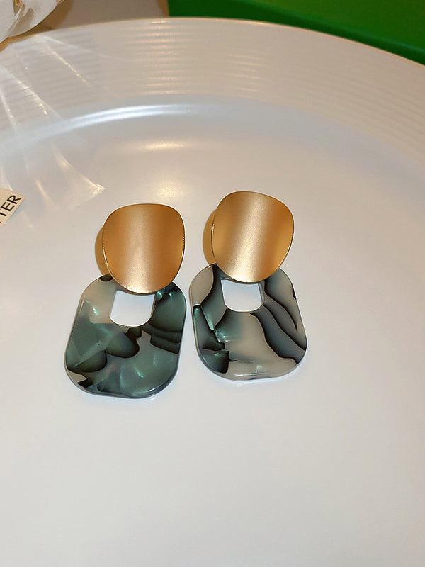 Boucles d'oreilles pendantes géométriques