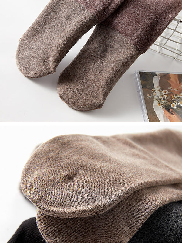 Pantalon thermique décontracté en velours à jambes fines, garde au chaud, couleur unie