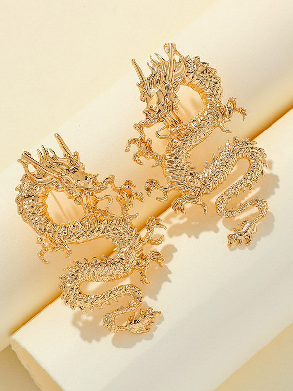 Boucles d'oreilles pendantes en forme d'animal, couleur unie