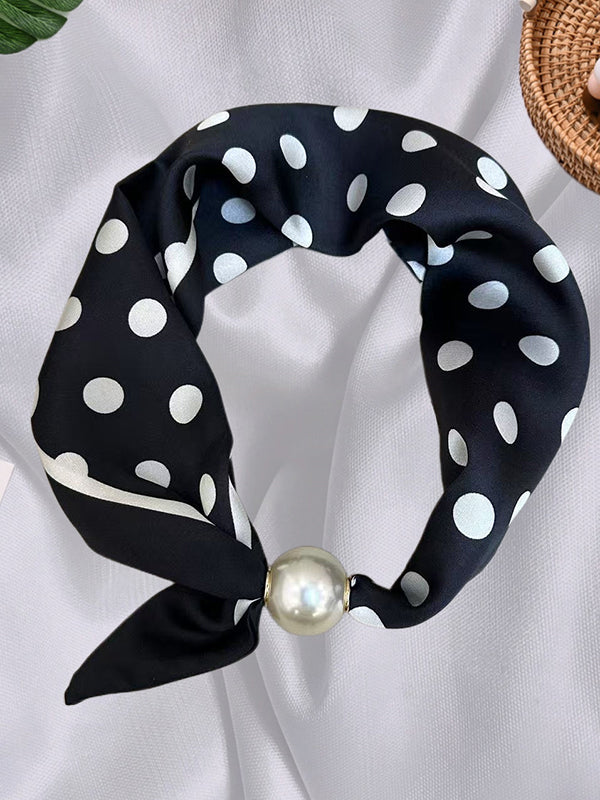 Écharpe à pois, à empiècements