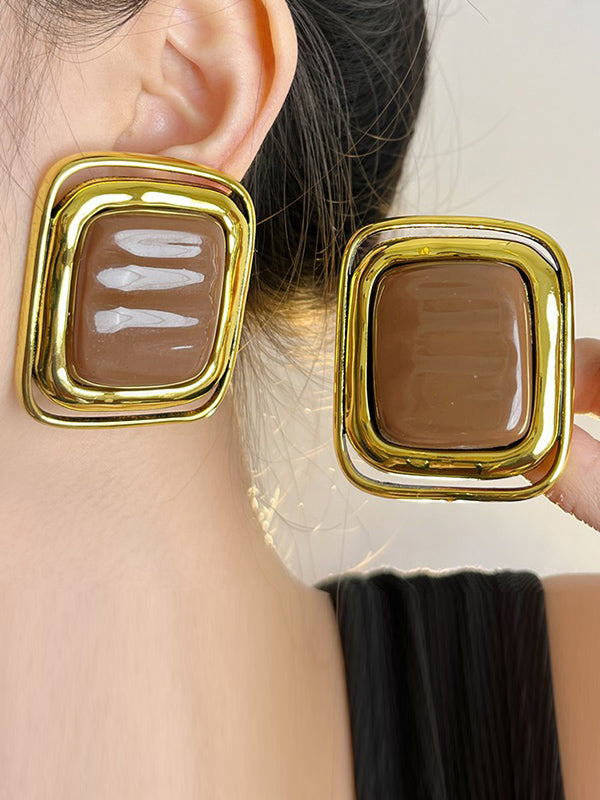 Boucles d'oreilles géométriques brillantes