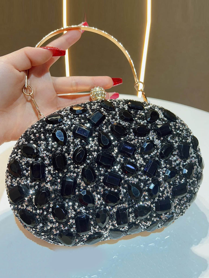 Sac à main à chaîne, à strass
