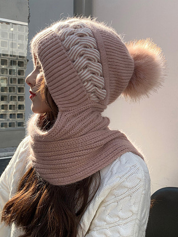 Ensemble écharpe et bonnet en jacquard, 7 coloris