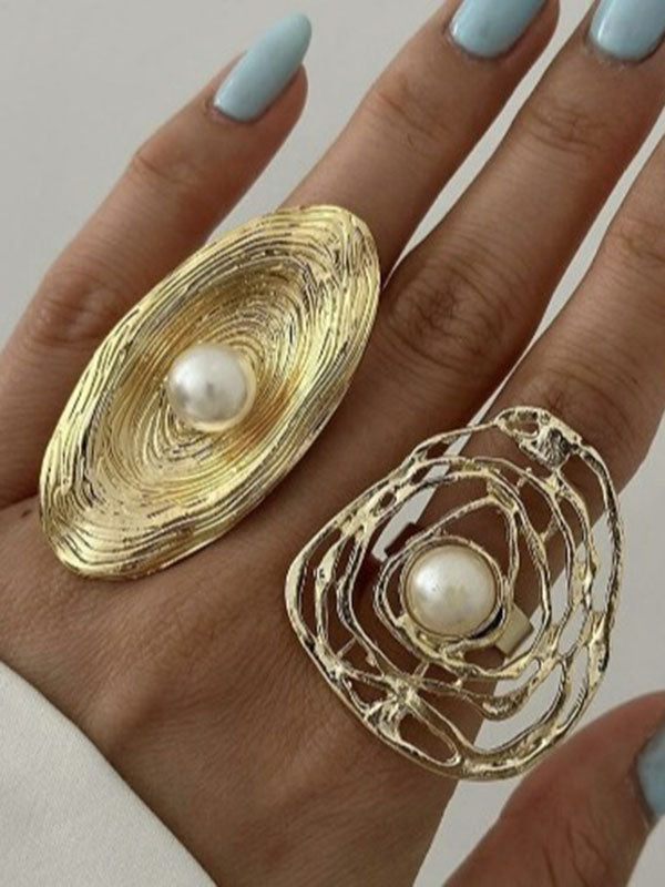 Bague géométrique ajourée