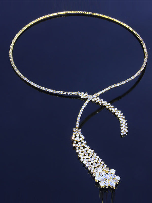 Collier urbain tendance, à strass